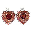 Image 1 : Natural Heart Mozambique Garnet Earrings