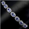 Image 2 : Natural Purple Blue Tanzanite Bracelet