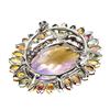 Image 2 : Natural Handmade Ametrine 25.40 Ct Sapphire Tanzanite Brooch