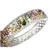 Image 2 : Natural Multi Color Tourmaline & Topaz Bangle