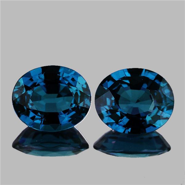 Natural Intense Blue Sapphire Pair {Flawless-VVS}