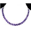 Image 1 : Natural Stunning Brazil Amethyst Necklace - Untreated