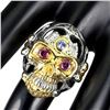 Image 2 : Natural Rhodolite Garnet & Tanzanite Ring