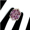 Image 3 : Natural Rhodolite Garnet Sapphire Ring
