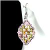 Image 2 : Natural Tourmaline Rhodolite Garnet Earrings