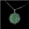 Image 1 : Natural Unheated Emerald Sapphire Necklace