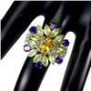Image 1 : Natural Citrine  Amethyst Peridot Ring