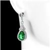 Image 1 : Natural Green Topaz Earrings