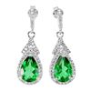 Image 2 : Natural Green Topaz Earrings