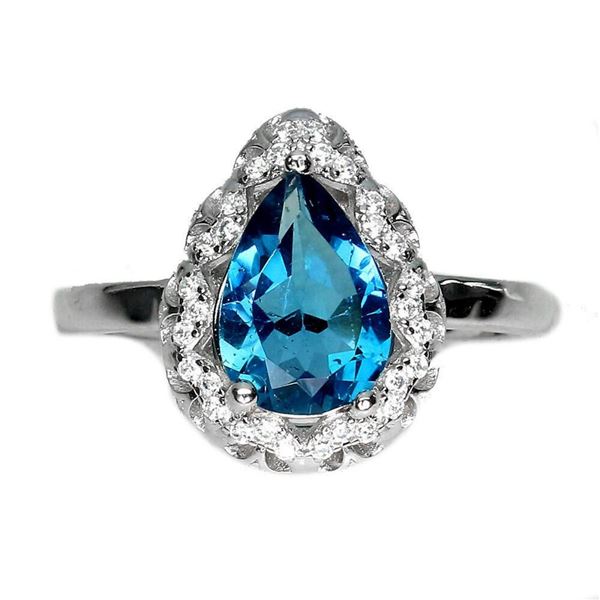 Natural London Blue Topaz Ring
