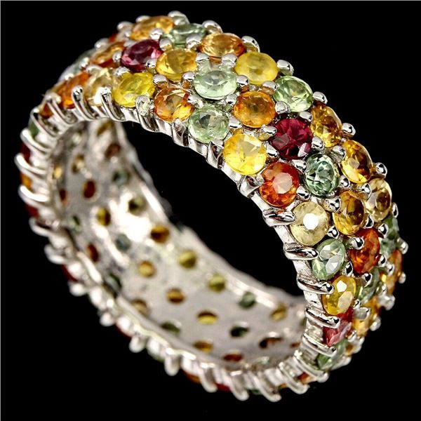 Natural Fancy Sapphire Eternity Ring