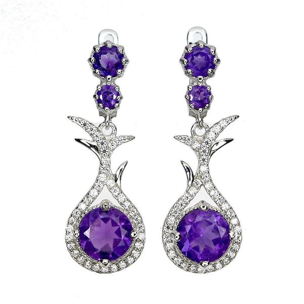 Natural Amethyst Earrings