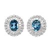 Image 1 : Natural London Blue Topaz Earrings