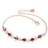 Image 2 : Natural Unheated Pear Rhodolite Garnet Bracelet