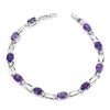 Image 1 : Natural Unheated Oval Amethyst Bracelet