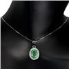 Image 1 : Natural Colombian  Green Emerald  Necklace