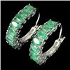 Image 1 : Natural Colombian Emerald Earrings