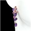 Image 1 : Natural Amethyst Rhodolite Garnet Earrings