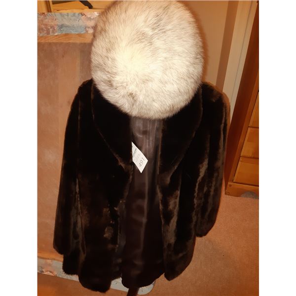 Faux Fur Jacket & Hat Cat A