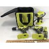 Image 2 : LOT OF 5 - RYOBI TOTE INCL POWER INFLATOR, DRILL & ETC