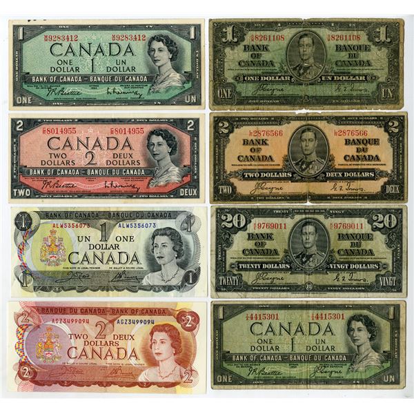 Bank of Canada, 1937-74, Group of Issued Banknotes