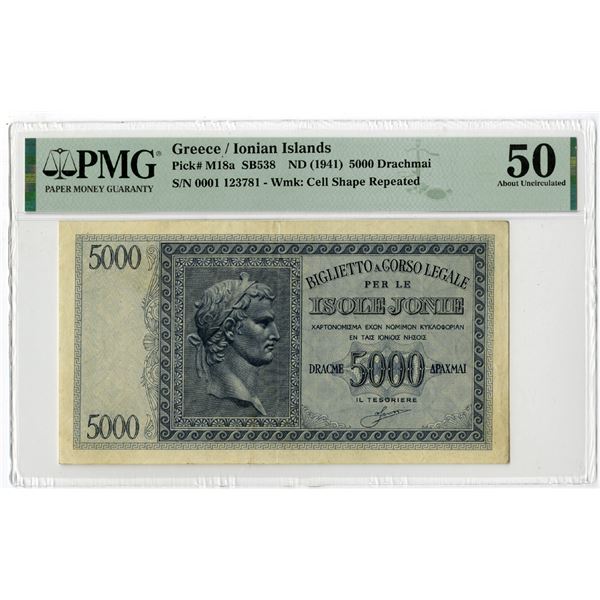 Biglietto a Corso Legale per le Isole Jonie, ND (1941), Issued Banknote