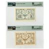 Image 2 : Tresorerie de Noumea, 1943, Pair of Issued Banknotes