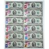 Image 1 : Federal Reserve Notes, 1976, with Bicentennial Era State Stamps