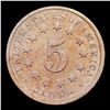 Image 3 : 1872 Shield Nickel 5c Grades vf++