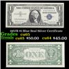 1957B $1 Blue Seal Silver Certificate Grades Gem CU