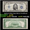 1934A $5 Blue Seal Silver Certificate Grades Choice AU/BU Slider