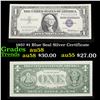 1957 $1 Blue Seal Silver Certificate Grades Choice AU/BU Slider