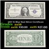 1957 $1 Blue Seal Silver Certificate Grades Choice AU/BU Slider