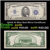1934A $5 Blue Seal Silver Certificate Grades Choice AU/BU Slider