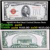 1928D $5 Red Seal United States Note Grades Select AU