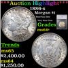 ***Auction Highlight*** 1886-s Morgan Dollar $1 Graded ms64+ By SEGS (fc)