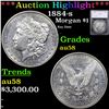 ***Auction Highlight*** 1884-s Morgan Dollar $1 Graded au58 By SEGS (fc)