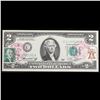 Image 2 : 1976 $2 Federal Reserve Note 1st Day of Issue, with Stamp Grades Gem CU