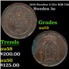 1874 Sweden 5 Ore KM-736 Grades Select AU