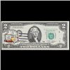 Image 2 : 1976 $2 Federal Reserve Note 1st Day of Issue, with Stamp Grades Select CU