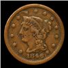 Image 2 : 1846 Sm Date Braided Hair Large Cent 1c Grades vf++