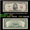 1953B $5 Red Seal United States Note Grades vf++