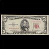 Image 2 : 1953B $5 Red Seal United States Note Grades vf++