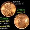 1955-p Lincoln Cent 1c Grades GEM++ RD