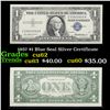 1957 $1 Blue Seal Silver Certificate Grades Select CU