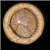 Image 2 : Mixed small cents 1c orig shotgun roll, 1919-d Wheat Cent, 1897 Indian Cent other end, Brinks Wrappe