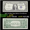 1957 $1 Blue Seal Silver Certificate Grades Choice AU/BU Slider
