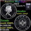***Auction Highlight*** 1964 Canada Dollar $1 Graded ms67+ dmpl By SEGS (fc)