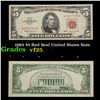 1963 $5 Red Seal United States Note Grades vf+