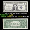 1957 $1 Blue Seal Silver Certificate Grades Choice AU/BU Slider